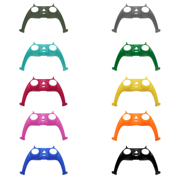 Dekorativ remsa för PS5-kontrollerhandtag gamepad Frontklämma cover Green
