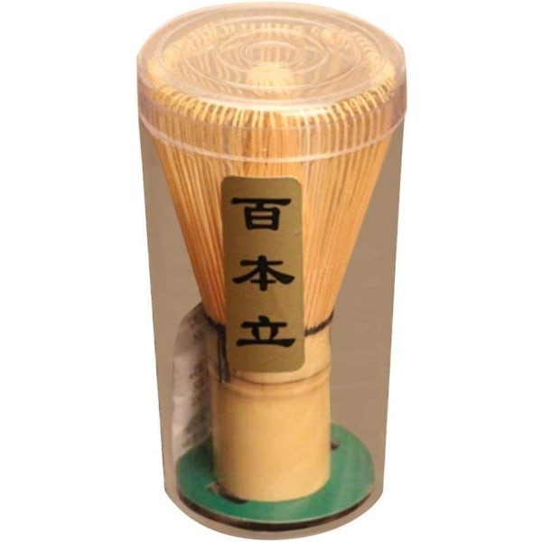 1 st bambu Matcha pulvervispverktyg Matcha bambuvisp för japansk matcha set brun