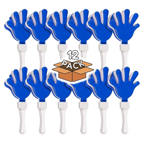 Hand Clapper Noise Makers Party Favors (blå/vit) (12st) blå
