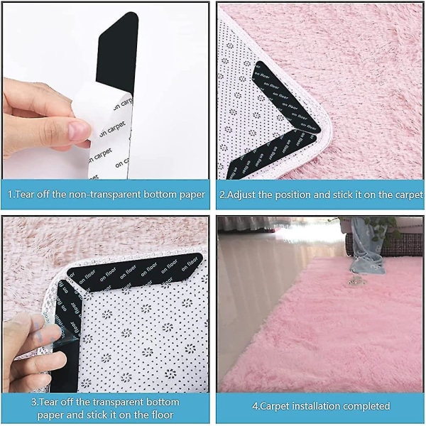 Antislipmatta för mattor, 30-pack tvättbara halkfria mattor, C
