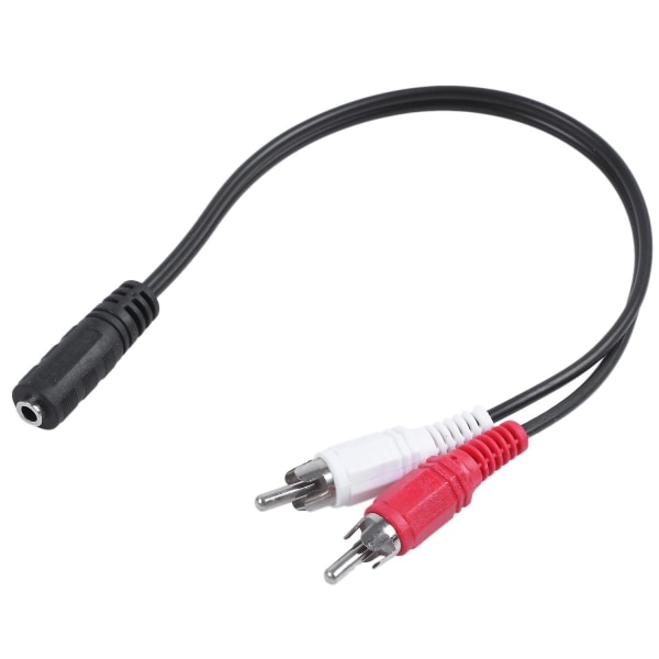 3,5 mm stereo hona till 2 RCA hane AV-kabel Aux-ljudadapter