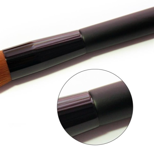 Flat Top Kabuki Foundation Brush Liquid Powder Blusher Buffing Make Up Brush 3st svart