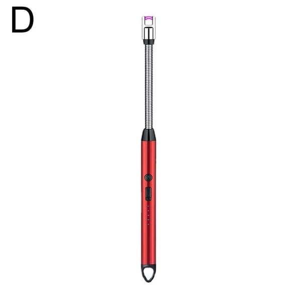 Elektrisk uppladdningsbar Arc-Lighter ljuständare USB -tändare med lång flexibel hals Red