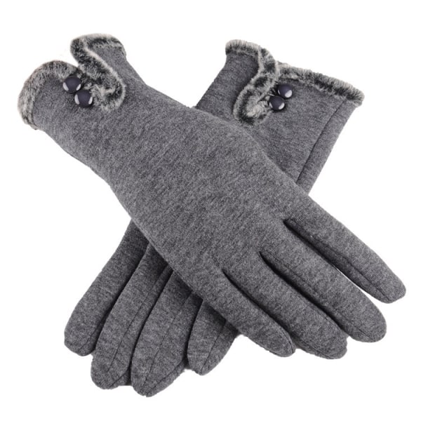 Thermal pekskärmshandskar Dam Stretch Warm Winter Ladies Magic Soft Gloves Gray