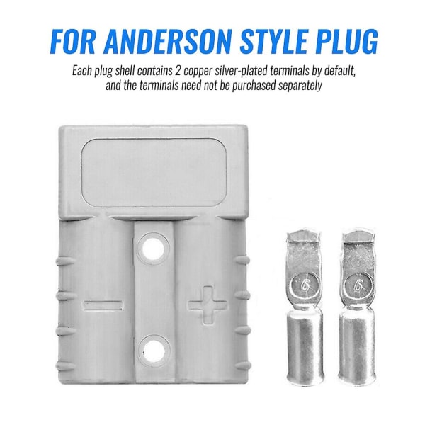 10 st Anderson-stil kontaktpluggar DC-elverktyg 50a 12-24