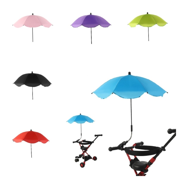 Parasol Barnvagn Barnvagn Universell Solskydd Barnvagn Buggy Barn Paraply Sky Blue