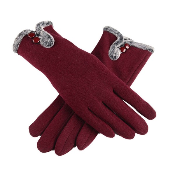Thermal pekskärmshandskar Dam Stretch Warm Winter Ladies Magic Soft Gloves Red