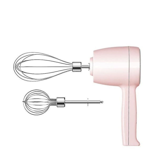 Multifunktionell handmixer USB uppladdningsbar sladdlös elektrisk mixer 5 hastigheter 304 rostfritt stål automatisk äggvisp Portabel elektrisk rosa rosa