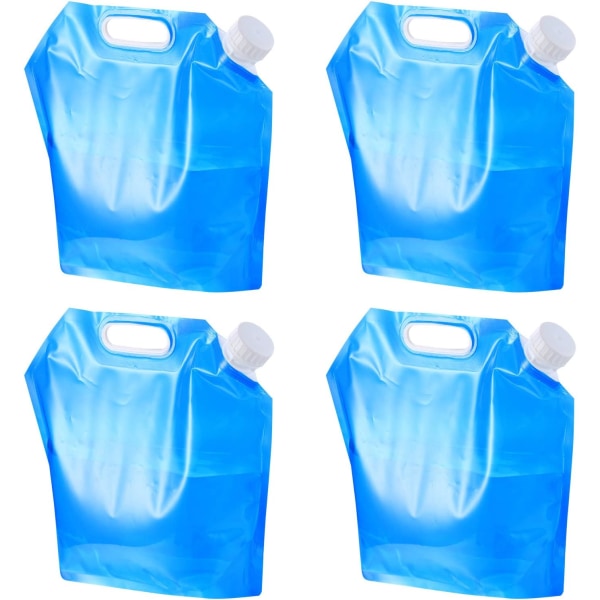 4-pack vattenbehållare 5L hopfällbar vattenbärare för dricksbil