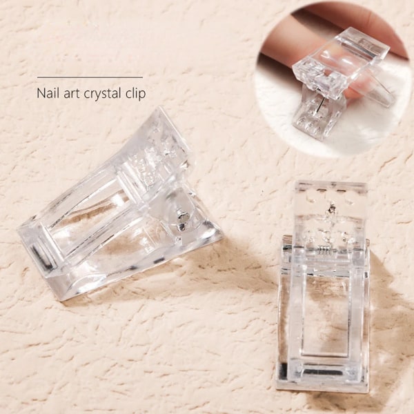 1/2 st Nail Art Clip Manikyr Plast Extension Clamp Nail Tips C 1pc