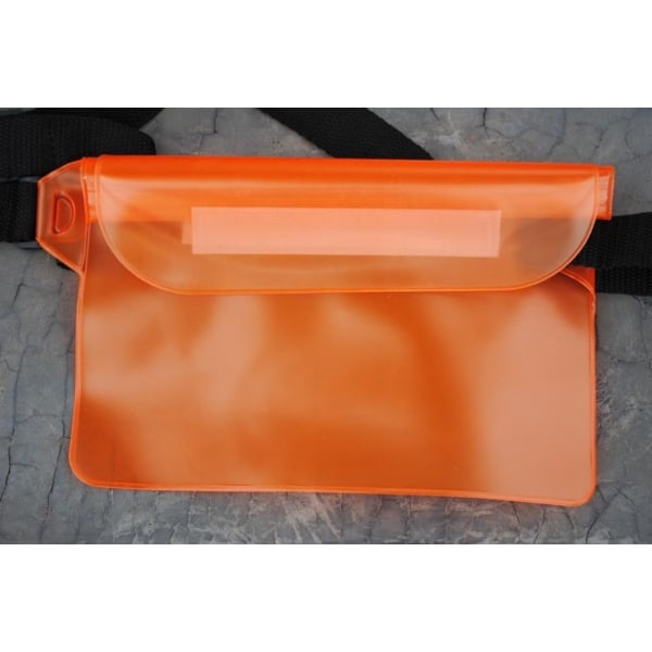 Telefon Vattentät Väska Midjebälte Pack Undervattenspåse Simning Case PVC 2ST Orange