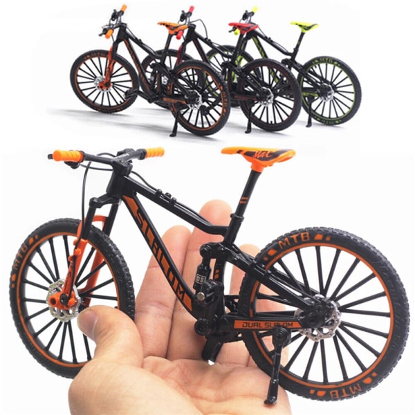 1:10 Mini Mountain Bike Modell Diecast Metal Finger Cykelracing Toy Collection Folded red