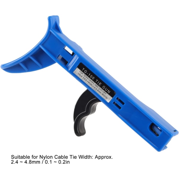 Flush Cut Zip Tie Gun med plasthandtag för nylon buntbandsfäste buntbandsverktyg buntbandspistol blå