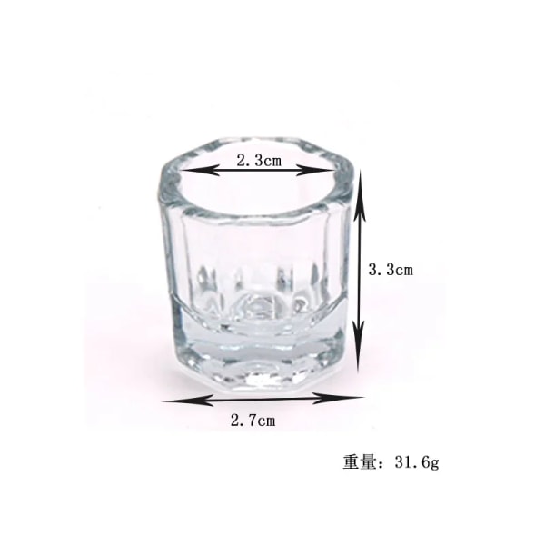 Tjock glaskristall Anti-volatilization skålkopp med Octagon Me Cup