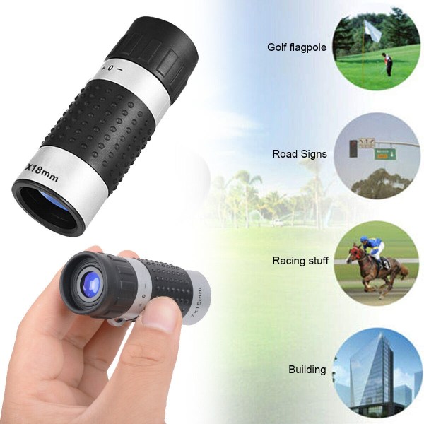 Mini Pocket-Scope Meter Finder Avståndsmätare Avståndsmätare Golf Monocular svart