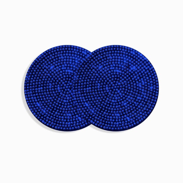 Bling Kristall Biltillbehör För Kvinnor Mugghållare Infoga Coaster Auto Interiör 2PCS Blue