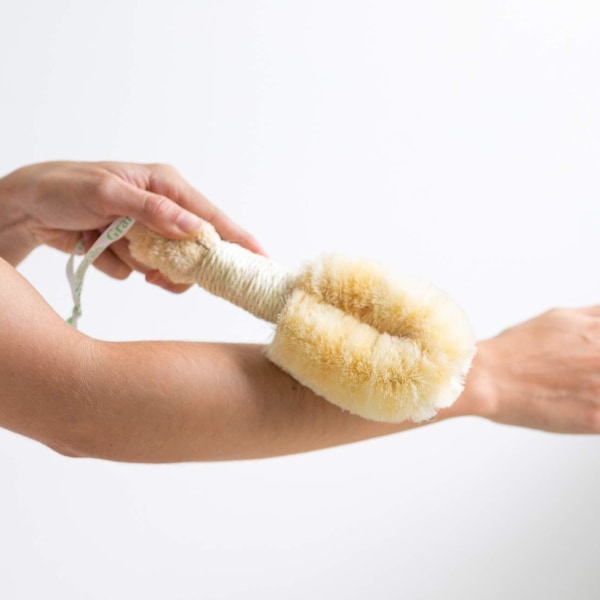 Baddusch Torr hud och kropp Sisalborste | Naturliga fibrer för att förbättra blodcirkulationen beige