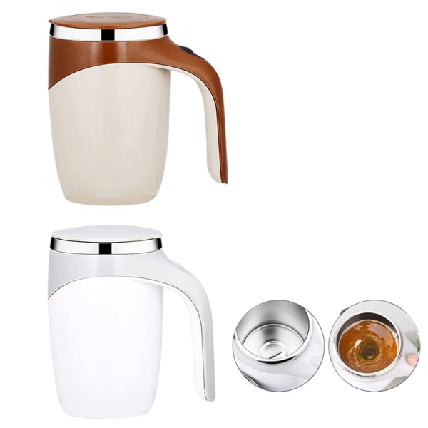 Automatisk självomrörande mugg i rostfritt stål, magnetisk kaffemjölksblandningskopp Coffee