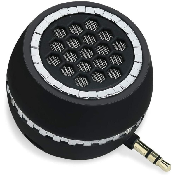 Mini Bärbar högtalare 3,5 mm AUX-kontakt för Smartphone IPad Dator Laptop Tablet Black