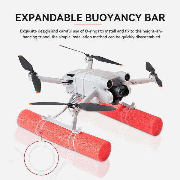 On Water Landing Skid Float Kit Expansion För Mini 3 Pro Drone Vattenlandningsträning Acce QQQ röd