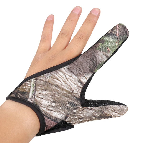 2 Fingrar Protector Fiskehandskar Fingerkastningshandske Tvåfingerhandskar 5 STK Camouflage Right hand