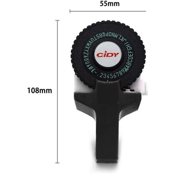 Etikettpräglingsenhet med 2 självhäftande rullar Minietikettskrivare svart