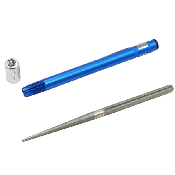 3 i 1 Diamond Pocket Grit Sharpener Pen-fil Krok Jakt Fisksåg Krokverktyg blå