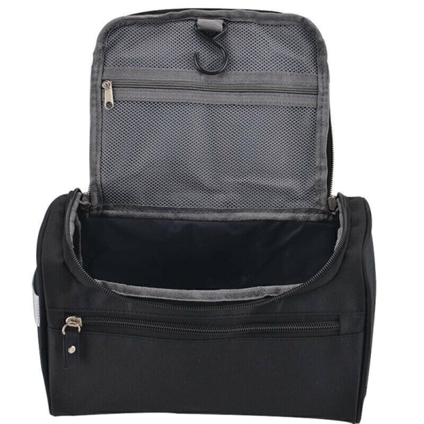Resväska för män, hängande toalettväska, stor kapacitet, rakning, gym, sminkväska Black