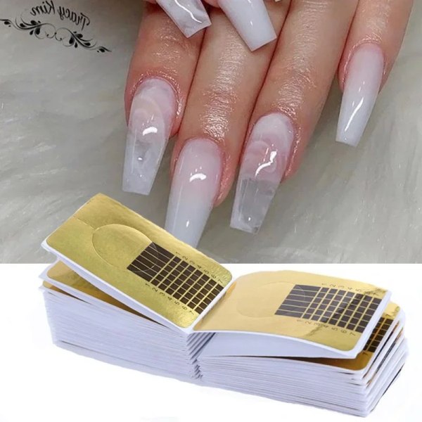 50/100 st franska nagelformstips akryl UV-gel extensionskrull Fo 100pcs2