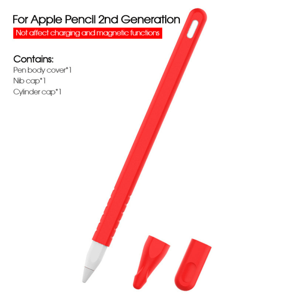 Silikonfodral för Apple iPad Pencil 2:a generationens stylus Red