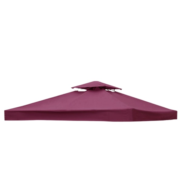 Trädgård Gazebo Top Cover Byte av kapell Paviljong Takskydd Gazebo Utomhus Trädgård BBQ 3x3M Burgundy