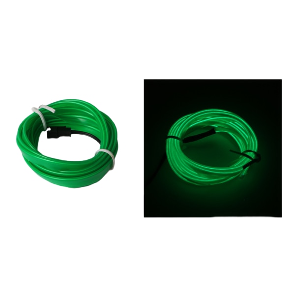 5M 5V LED USB-remsa lampa bil interiör atmosfär ljus dekor tillbehör Green