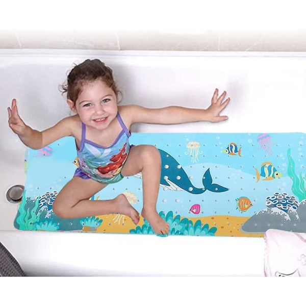Baby badmatta med sugkoppar för badkar, tecknad mönster, nej