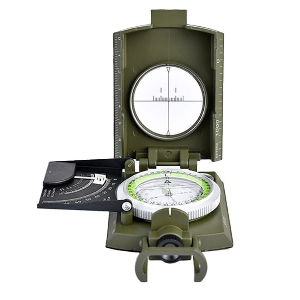 Pocket Professional Military Army Metal Siktkompass Clinometer Camping grön