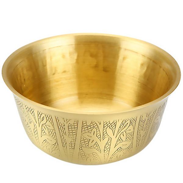 Cornucopia Dekor tibetanska erbjudande skålar mässing erbjudande skål koppar heligt vatten skål guld