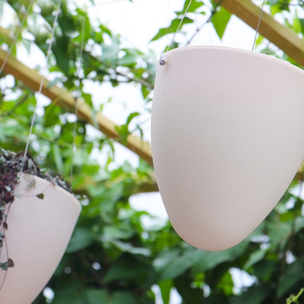 Hängande lata automatiska vattenabsorberande hängande orkidé hängande kruka Europeisk stil frostad dekorativ enkel vit