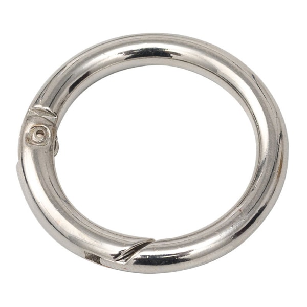 10X Metallfjädergrind O-ring Öppningsbar Nyckelring Väska Bälte Rem Spänne Snäpplås Klämmor Silver 2CM