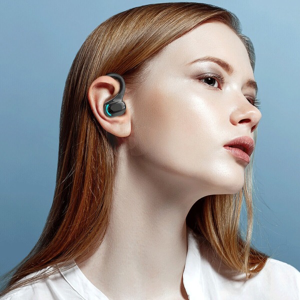 Trådlösa Bluetooth hörlurar Hörlurar Öronsnäckor in-ear för iPhone Samsung Black
