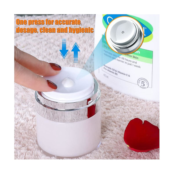 1,7 Oz Airless Pump Flaskor Fuktighetskräm behållare med pump Ny tom Airless Cosmetic Container Tr vit