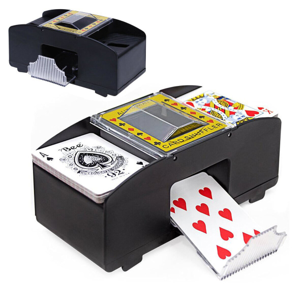 Automatisk spelkortsblandare Poker Casino 2/4 kortlek Blandare Sorterare Spel Shuffle 4 decks of cards