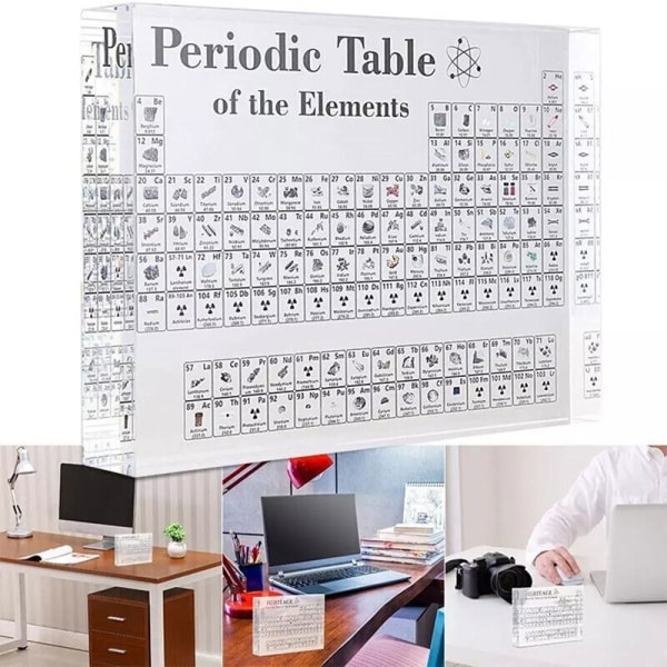 Kemi periodiska tabell display med element akryl student lärare gåvor transparent