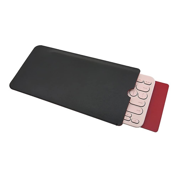 Case Kompatibel med Logitech K380 Bluetooth trådlöst tangentbord Tangentbord ingår ej (svart ) Pu-läder svart