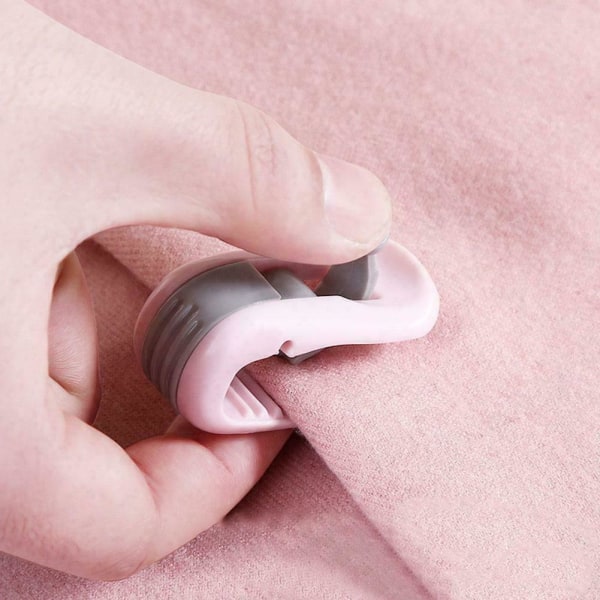 12X Täcke Duvet Cover Gripper Sängkläder Täcke Hörnfästen Klämmor Fix Pink