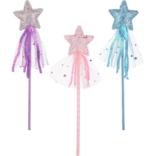 Glitter Star Wands 3st 11 Inches Princess Angel Fairy Star Magi