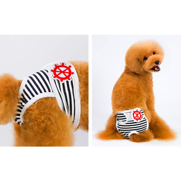 3 st Pet Dog Underwear Female Wraps Tvättbar Återanvändbar Hygien S