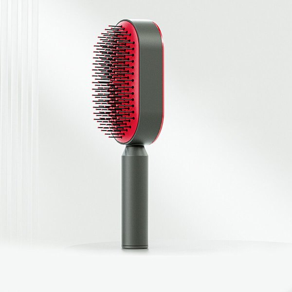 Luftkudde kam trycktyp rengöring design bekväm självrengörande hårborste Red comb