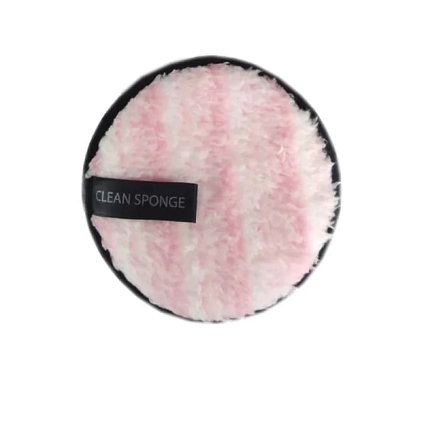 1 st återanvändbara sminkborttagningsdynor bomullsservetter Microfiber Cosmeti Stripe Pink white