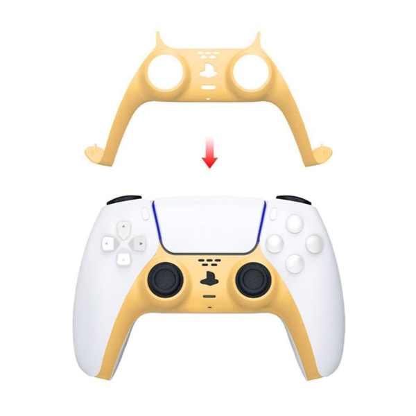 Dekorativ remsa för PS5-kontrollerhandtag gamepad Frontklämma cover Gold