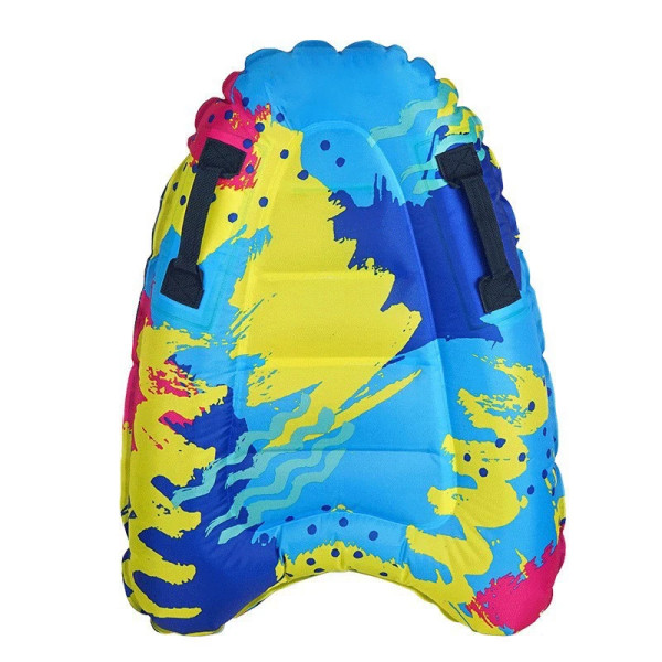 Uppblåsbar Bodyboard Surfbräda Havstryckt Boj Kickboard Vuxen Camouflage Yellow