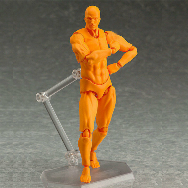 Rörliga figurer Mänsklig konstnärsmodell Mannekäng Man/Kvinna Anime Kropp Orange Men